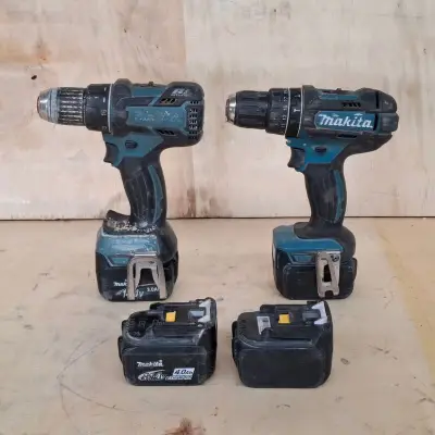 2x Boormachine, Makita, DHP482, DDF 470 – kavel bij Onlineveilingmeester, Smilde