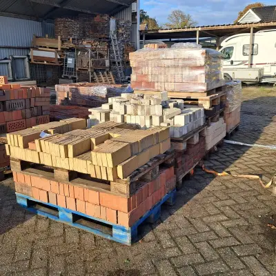 Partij metselstenen op 4x palletplek – kavel bij Onlineveilingmeester, Smilde