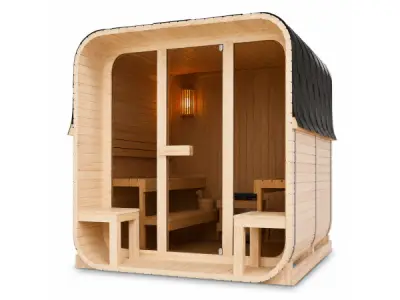 Cube buitensauna Fjora XL voor 6 personen - 9 kW – kavel bij XL Auctions