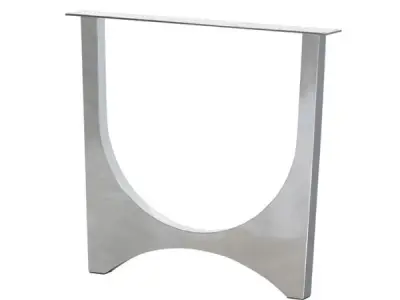 WOOOD Zaandam Design Tafelpoot - Metaal - Chrome - 1 stuks – kavel bij XL Auctions