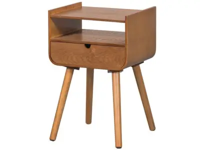 WOOOD Nils Nachtkastje/Bijzettafel - - Naturel - 54x36x30 – kavel bij XL Auctions