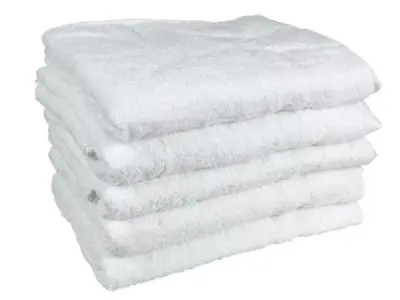 6X Badhanddoek – 113x72cm – badstof – 400gr/m² – wit – kavel bij XL Auctions