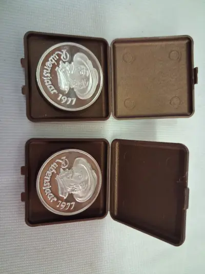 2 Rubensjaar zilver munten – kavel bij De Kringwinkel, Ieper