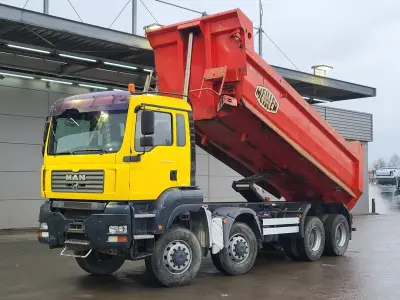 MAN TGA 41.440 Tipper 8x8 18m3 Meiller tipper Steelsuspension Big-Axle Manual Euro 4 – kavel bij BAS World Auctions, Veghel