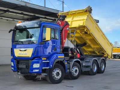 MAN TGS 35.480 Tipper HMF 2243-Z2 Crane Tipper – kavel bij BAS World Auctions, Veghel