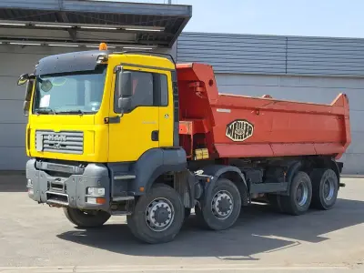 MAN TGA 41.440 Tipper 8x8 18m3 Meiller tipper Steelsuspension Big-Axle Manual Euro 4 – kavel bij BAS World Auctions, Veghel