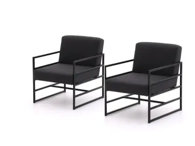Hartman Amsterdam set van 2 Loungecharis met Sunbrella stof Donkergrijs – kavel bij GSD Auctions, Zoeterwoude