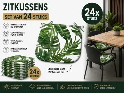 24 stuks. universeel Zitkussen Tropic 39/44 x 40 cm - NIEUW – kavel bij GSD Auctions, Zoeterwoude