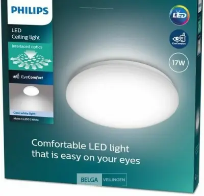 Philips plafondlamp led 1900 lumen 17W 4000K IP20 – kavel bij Belga Veilingen, Bree