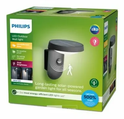 Philips wandlamp buiten met sensor led 255/55 lumen 1,2W 3000K IP44 – kavel bij Belga Veilingen, Bree