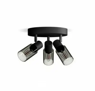 Philips opbouwspot Palms zwart 3-lichts – kavel bij Belga Veilingen, Bree