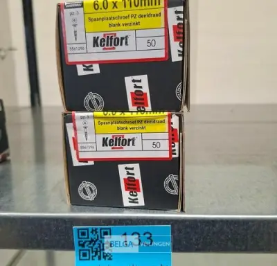 Kelfort spaanplaatschroef 6x110 PZ-3 - deeldraad 2x 50st – kavel bij Belga Veilingen, Bree