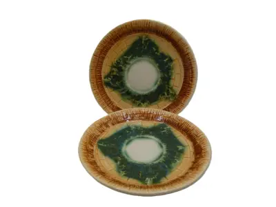 Set van twee Novex keramieken bordjes – kavel bij De Kringwinkel, Diest