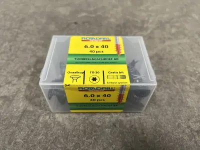 8x Rotadrill tuinbeslagschroeven AR ø6,0x40mm 40-pack – kavel bij XL Auctions