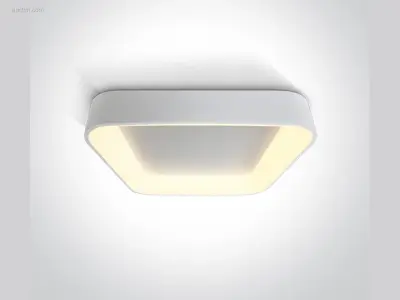 4 x Squared Plafond lamp Wit – kavel bij Auctim, Free delivery within 1-3 weeks after receipt of payment