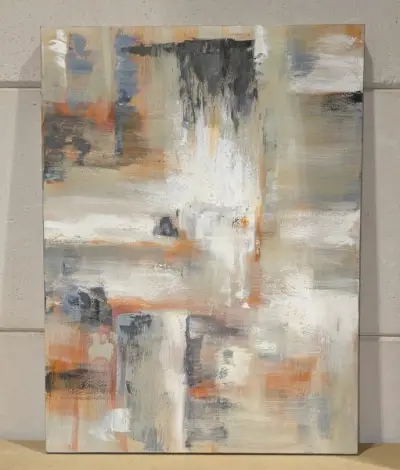Een modern olieverfschilderij op doek (C) – 75x100 – kavel bij Auctionline, Anderlecht