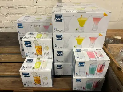96x Diverse Durobor drink-en cocktailglazen – kavel bij Onlineveilingmeester, Hoogeveen