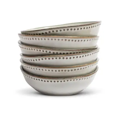 4x Pastaborden set van 6 stuks – Ø17,5 cm – parelwit VIDI, Sapore – kavel bij Onlineveilingmeester, Hoogeveen
