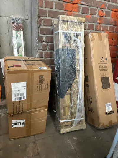 5x Tuinartikelen w.o. tuinafscherming, klimop wandrek W.o. Vida XL, CCLife, Nature – kavel bij Onlineveilingmeester, Hoogeveen