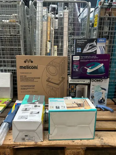 10x Huishoudelijke artikelen w.o. stoomstrijkijzer, vloerwissers, kledingstomer W.o. Philips, Domo, W5 – kavel bij Onlineveilingmeester, Hoogeveen
