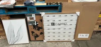 6x Wanddecoratie w.o. lijsten, prikbord W.o. Cabbel, Zeller – kavel bij Onlineveilingmeester, Hoogeveen