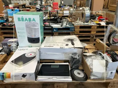 7x Partij huishoudelijke artikelen w.o. flessenreiniger, weegschaal, statiefventilator W.o. Haepi, Béaba – kavel bij Onlineveilingmeester, Hoogeveen