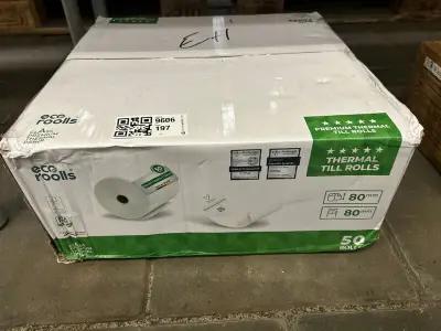 50x Eco Rolls thermische kassarollen 80 x 80 x 12 mm – kavel bij Onlineveilingmeester, Hoogeveen