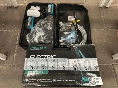 2x Tuingereedschap w.o. draadloze accu grastrimmer, mini ketting-/takkenzaag W.o. Proxtar – kavel bij Onlineveilingmeester, Hoogeveen