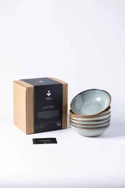 4x Kommen set van 6 stuks – Ø18 cm – saliegroen VIDI, Alba – kavel bij Onlineveilingmeester, Hoogeveen