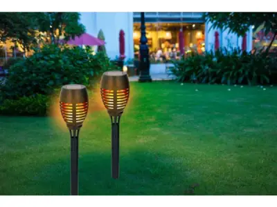 5x Solar tuinverlichting vlameffect – kavel bij XL Auctions