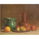 Constant Ludovic Artz – Stilleven met fruit, gesigneerd rechtsonder, olieverf op doek, 41 x 50 cm – kavel bij Venduhuis De Eland