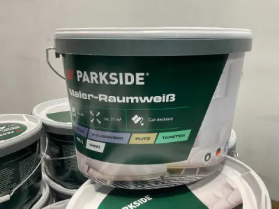 20x Matte muur-en plafondverf - 11 liter - wit – kavel bij XL Auctions