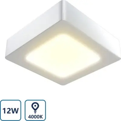 Led slim square ceiling light, Aigostar, 2147483647, wit – kavel bij Onlineveilingmeester