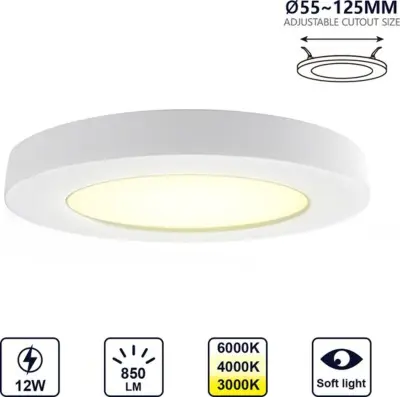 8x LED Inbouwspot Verstelbaar - 850 Lumen, Aigostar, 2147483647, wit – kavel bij Onlineveilingmeester