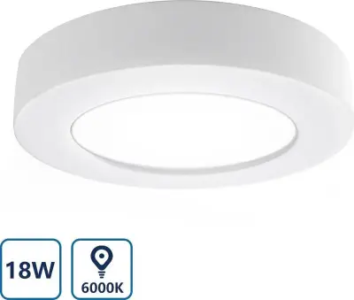 Ronde LED Opbouw Downlight 20W - 1650LM, Aigostar, 2147483647, wit – kavel bij Onlineveilingmeester
