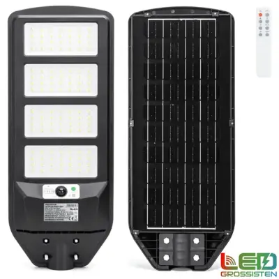2x Solar Street Light 200W - Met Afstandsbediening, Aigostar, 2147483647, zwart – kavel bij Onlineveilingmeester