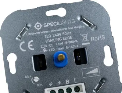 2x LED Dimmer Inbouw - Fase-afsnijding, Specilights, 2147483647, grijs – kavel bij Onlineveilingmeester