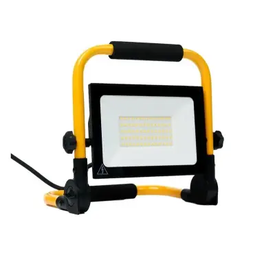 2x 50W LED Bouwlamp op Statief - 5000LM, Specilights, 2147483647, geel – kavel bij Onlineveilingmeester