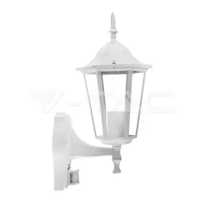 8x Tuinwandlamp E27 met Sensor - Mat Wit, V-tac, 2147483647, wit – kavel bij Onlineveilingmeester