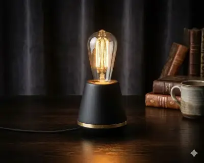 Ca. 20x Design Tafellamp - Gouden Ring, Specilights, 2147483647, zwart – kavel bij Onlineveilingmeester