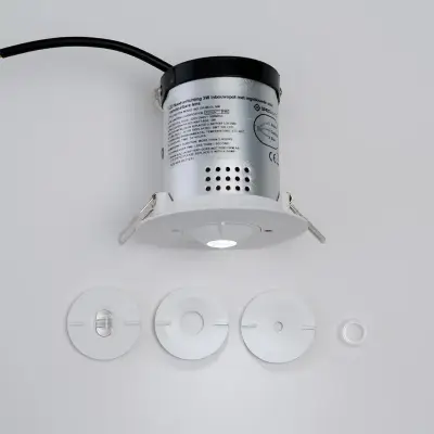 Ca. 20x Lenzen set voor led noodverlichting inbouwspot 3W, Specilights, 2147483647, wit – kavel bij Onlineveilingmeester