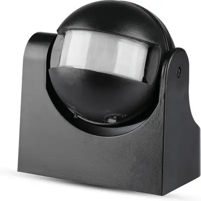 5x Infrarood Bewegingssensor Zwart - IP44 - 180° Detectie, V-tac, 2147483647, zwart – kavel bij Onlineveilingmeester