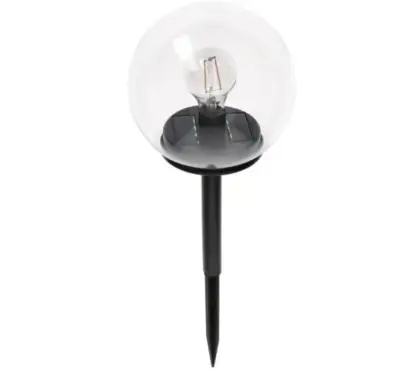 2x Solar LED Gloeilamp prikspot met sensor - Vintage & Klassiek, Leds Light, 2147483647, zwart – kavel bij Onlineveilingmeester