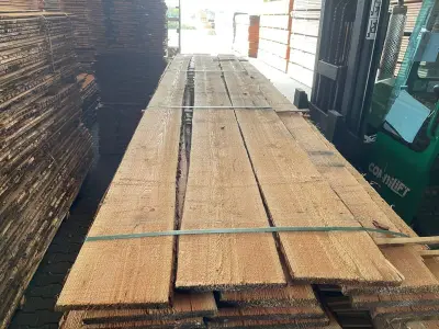 Ca. 42x Douglas Onbekantrechte Schaaldelen, 22x200-250mm, lengte 500cm – kavel bij Onlineveilingmeester