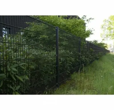 50 meter dubbelstaaf Hekwerk kleur zwart 203 cm hoog – kavel bij Belga Veilingen