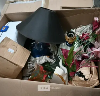 1 Doos huisraad – kavel bij Belga Veilingen, Lummen