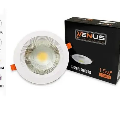 10 x LED Downlight – 15W – 3000K Warm Wit – IP20 – kavel bij Belga Veilingen