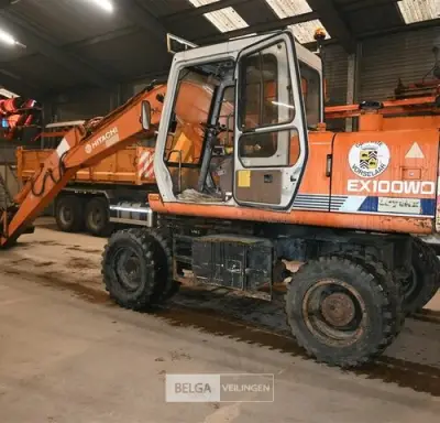 HITACHI EX100WD graafmachine – kavel bij Belga Veilingen