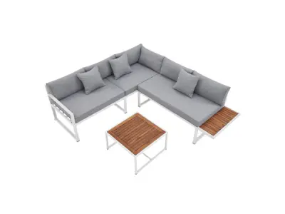 Juskys Loungeset / Tuinset St. Tropez - 4 personen - Staal / – kavel bij XL Auctions
