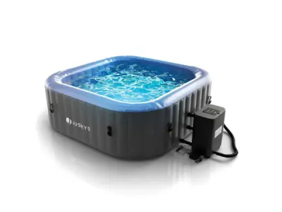 Opblaasbare Whirlpool - 4-6 personen - Grijs - Incl. LED – kavel bij XL Auctions